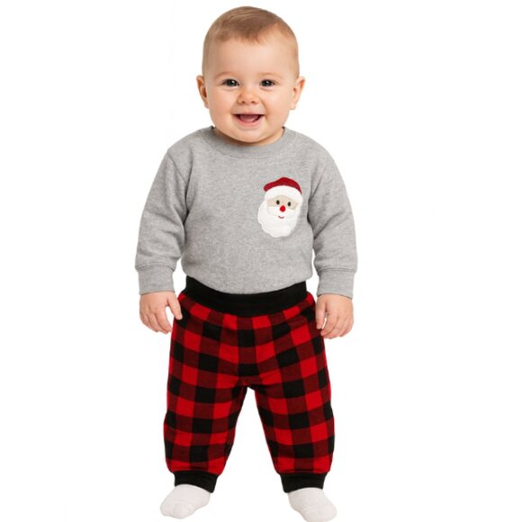 Carter's JOY 2pc Baby Buffalo Checkered Coordinate Set Christmas Santa 6 month - Picture 1 of 3